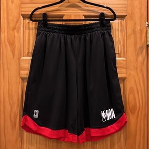 NEW Black and Red NBA Branded Basketball Athletic Shorts